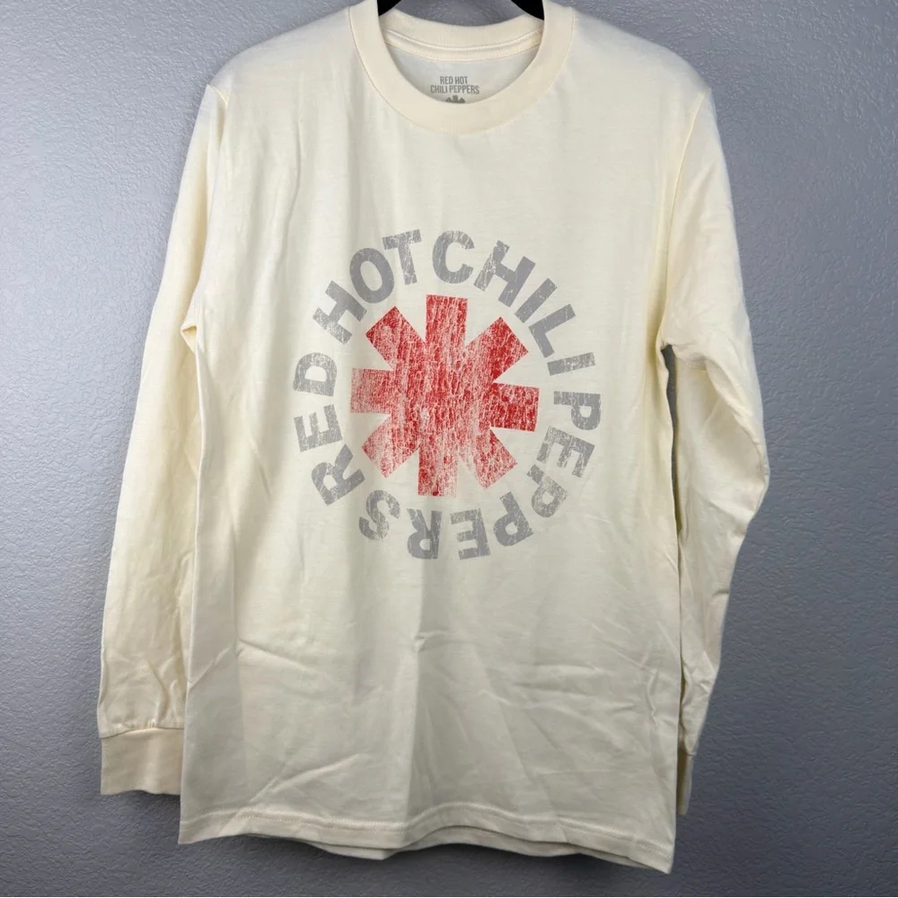 NWOT Long Sleeve Red Hot Chili Peppers Rock Band T-Shirt, Unisex Small - Picture 3 of 5